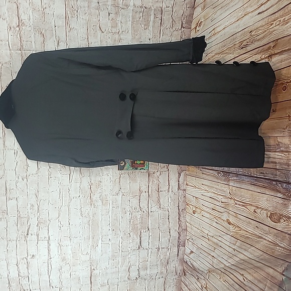 2oh 2 old hippies threads black trench coat nwt Women's small - Picture 9 of 11